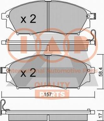 IAP QUALITY PARTS 704-13045P - Гальмівні колодки, дискові гальма avtolavka.club