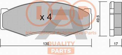 IAP QUALITY PARTS 704-13040P - Гальмівні колодки, дискові гальма avtolavka.club