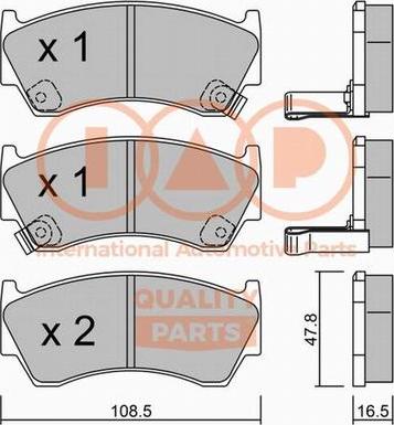 IAP QUALITY PARTS 704-13088P - Гальмівні колодки, дискові гальма avtolavka.club