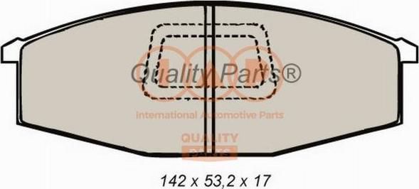 IAP QUALITY PARTS 704-13020X - Гальмівні колодки, дискові гальма avtolavka.club