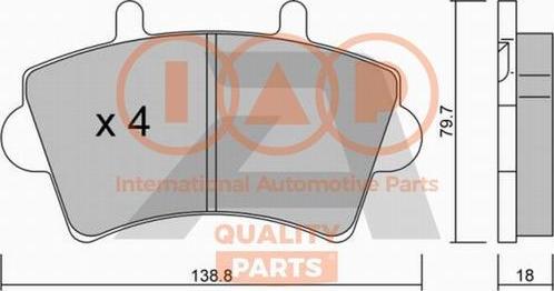 IAP QUALITY PARTS 704-13160P - Гальмівні колодки, дискові гальма avtolavka.club