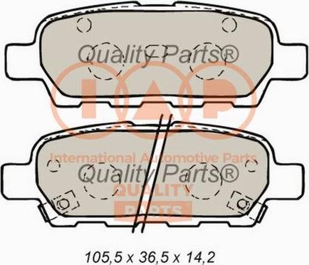 IAP QUALITY PARTS 704-13110X - Гальмівні колодки, дискові гальма avtolavka.club