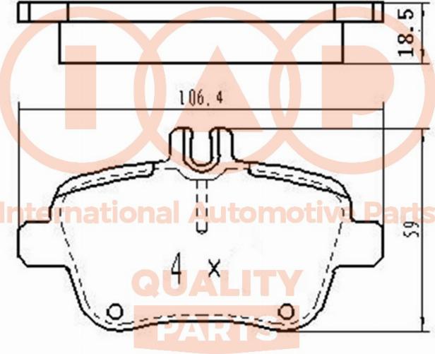 IAP QUALITY PARTS 704-13130 - Гальмівні колодки, дискові гальма avtolavka.club