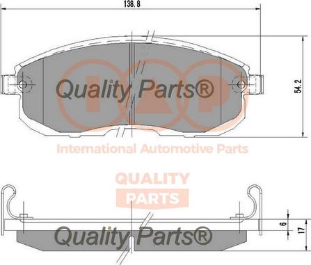 IAP QUALITY PARTS 704-13210 - Гальмівні колодки, дискові гальма avtolavka.club