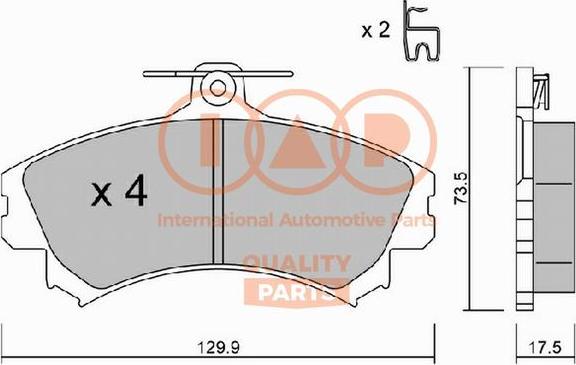 IAP QUALITY PARTS 704-12065P - Гальмівні колодки, дискові гальма avtolavka.club