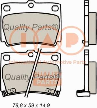 IAP QUALITY PARTS 704-12025 - Гальмівні колодки, дискові гальма avtolavka.club