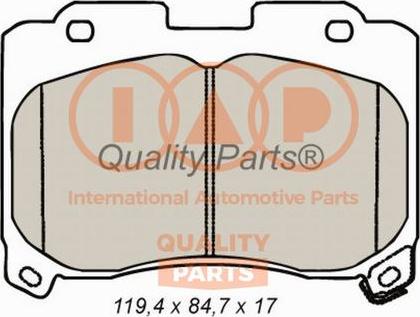 IAP QUALITY PARTS 704-17099 - Гальмівні колодки, дискові гальма avtolavka.club