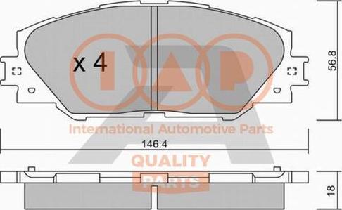 IAP QUALITY PARTS 704-17055P - Гальмівні колодки, дискові гальма avtolavka.club