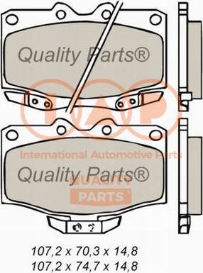 IAP QUALITY PARTS 704-17050X - Гальмівні колодки, дискові гальма avtolavka.club