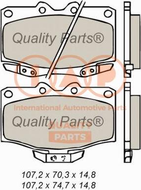 IAP QUALITY PARTS 704-17050 - Гальмівні колодки, дискові гальма avtolavka.club