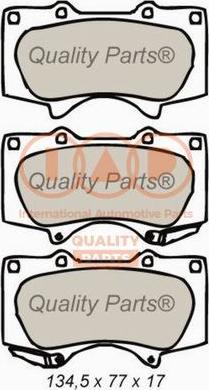 IAP QUALITY PARTS 704-17053 - Гальмівні колодки, дискові гальма avtolavka.club