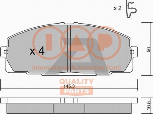 IAP QUALITY PARTS 704-17064P - Гальмівні колодки, дискові гальма avtolavka.club