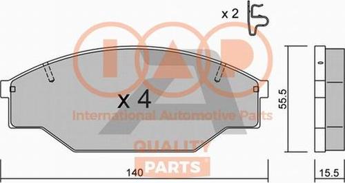 IAP QUALITY PARTS 704-17061P - Гальмівні колодки, дискові гальма avtolavka.club