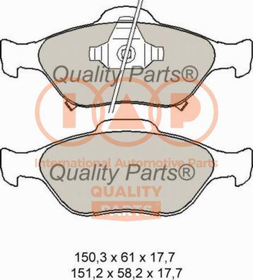 IAP QUALITY PARTS 704-17004 - Гальмівні колодки, дискові гальма avtolavka.club