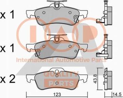 IAP QUALITY PARTS 704-17005P - Гальмівні колодки, дискові гальма avtolavka.club