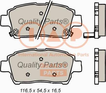 IAP QUALITY PARTS 704-17001X - Гальмівні колодки, дискові гальма avtolavka.club