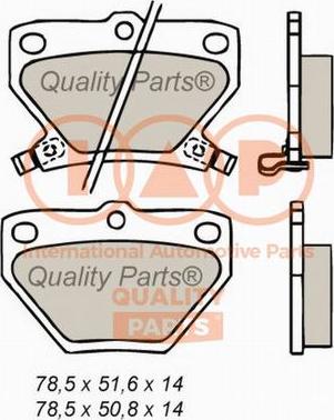 IAP QUALITY PARTS 704-17002X - Гальмівні колодки, дискові гальма avtolavka.club