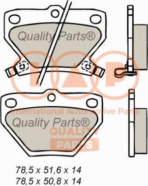 IAP QUALITY PARTS 704-17002 - Гальмівні колодки, дискові гальма avtolavka.club