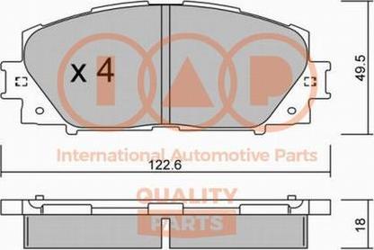 IAP QUALITY PARTS 704-17007P - Гальмівні колодки, дискові гальма avtolavka.club