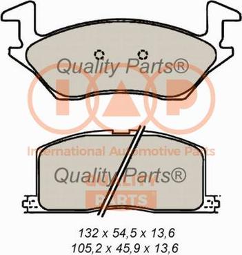 IAP QUALITY PARTS 704-17088 - Гальмівні колодки, дискові гальма avtolavka.club