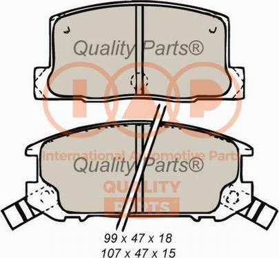 IAP QUALITY PARTS 704-17079X - Гальмівні колодки, дискові гальма avtolavka.club