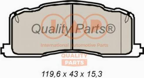 IAP QUALITY PARTS 704-17076X - Гальмівні колодки, дискові гальма avtolavka.club