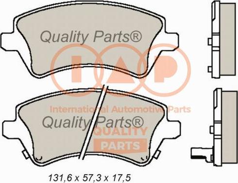 IAP QUALITY PARTS 704-17194 - Гальмівні колодки, дискові гальма avtolavka.club