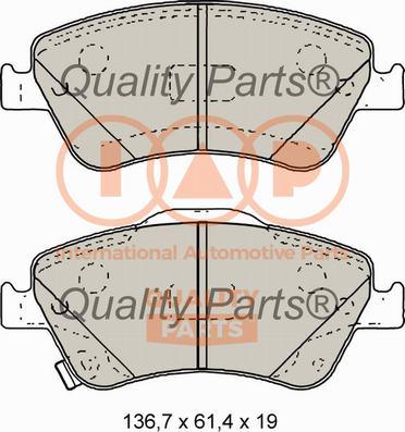 IAP QUALITY PARTS 704-17196 - Гальмівні колодки, дискові гальма avtolavka.club