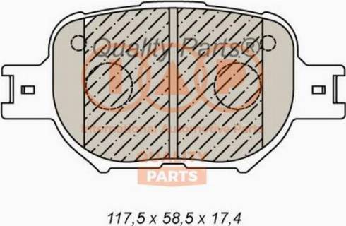 IAP QUALITY PARTS 704-17190X - Гальмівні колодки, дискові гальма avtolavka.club