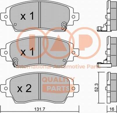 IAP QUALITY PARTS 704-17193P - Гальмівні колодки, дискові гальма avtolavka.club