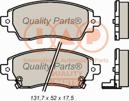 IAP QUALITY PARTS 704-17193 - Гальмівні колодки, дискові гальма avtolavka.club