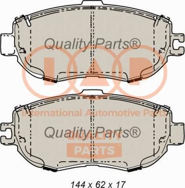 IAP QUALITY PARTS 704-17140 - Гальмівні колодки, дискові гальма avtolavka.club