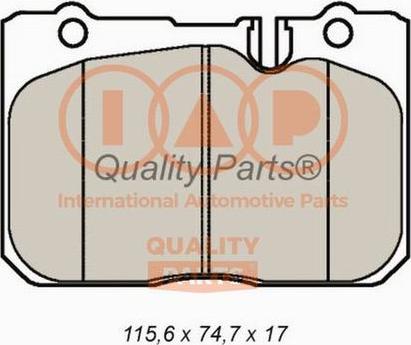 IAP QUALITY PARTS 704-17143X - Гальмівні колодки, дискові гальма avtolavka.club