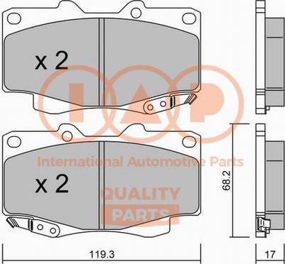 IAP QUALITY PARTS 704-17161P - Гальмівні колодки, дискові гальма avtolavka.club