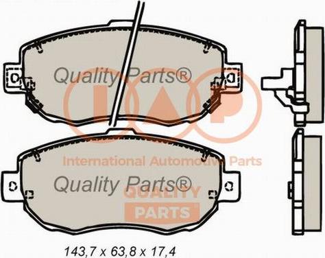 IAP QUALITY PARTS 704-17110P - Гальмівні колодки, дискові гальма avtolavka.club