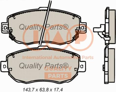 IAP QUALITY PARTS 704-17110 - Гальмівні колодки, дискові гальма avtolavka.club