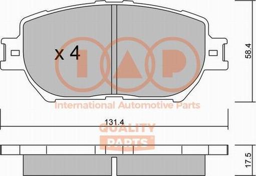 IAP QUALITY PARTS 704-17185P - Гальмівні колодки, дискові гальма avtolavka.club