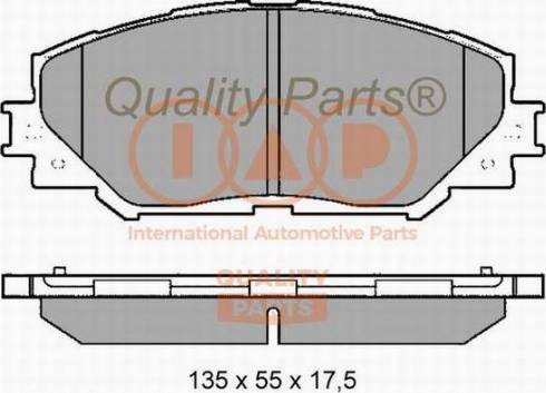 IAP QUALITY PARTS 704-17180X - Гальмівні колодки, дискові гальма avtolavka.club