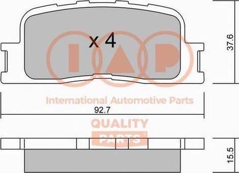 IAP QUALITY PARTS 704-17187P - Гальмівні колодки, дискові гальма avtolavka.club