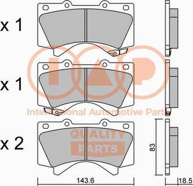 IAP QUALITY PARTS 704-17210P - Гальмівні колодки, дискові гальма avtolavka.club