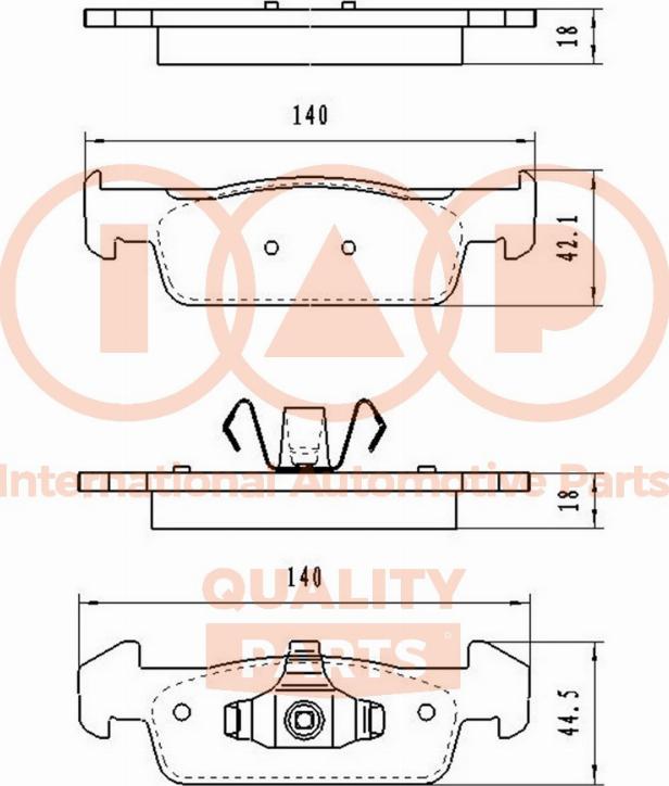 IAP QUALITY PARTS 704-29020 - Гальмівні колодки, дискові гальма avtolavka.club