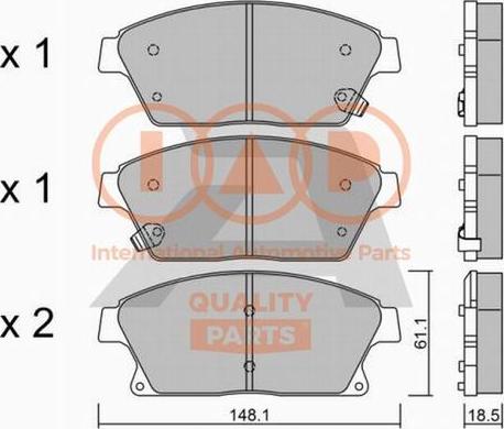 IAP QUALITY PARTS 704-20101P - Гальмівні колодки, дискові гальма avtolavka.club