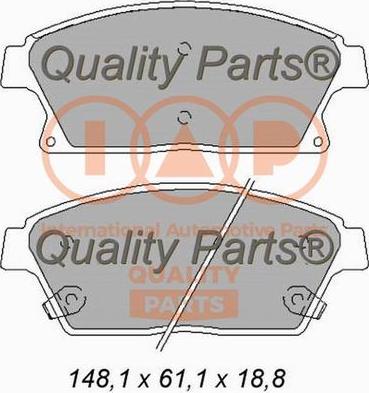 IAP QUALITY PARTS 704-20101X - Гальмівні колодки, дискові гальма avtolavka.club