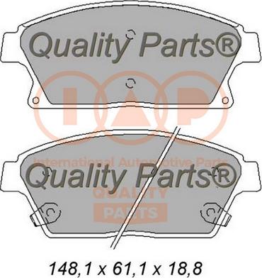 IAP QUALITY PARTS 704-20101 - Гальмівні колодки, дискові гальма avtolavka.club