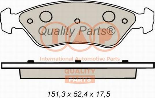 IAP QUALITY PARTS 704-21040 - Гальмівні колодки, дискові гальма avtolavka.club