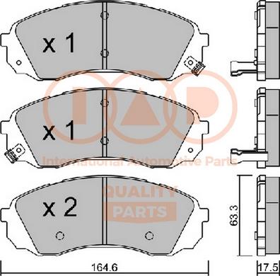 IAP QUALITY PARTS 704-21055P - Гальмівні колодки, дискові гальма avtolavka.club