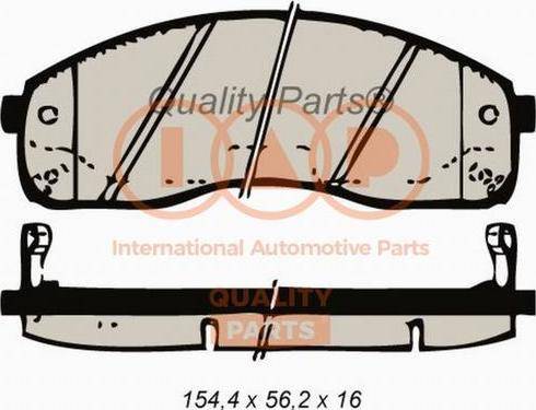 IAP QUALITY PARTS 704-21051X - Гальмівні колодки, дискові гальма avtolavka.club