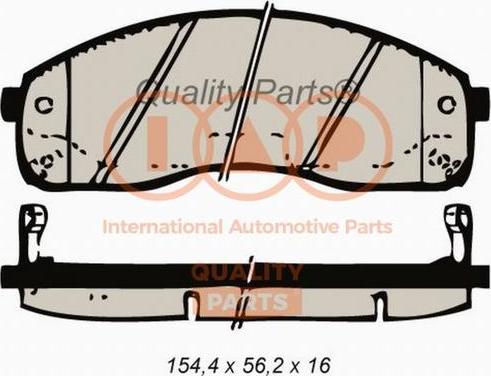 IAP QUALITY PARTS 704-21051G - Гальмівні колодки, дискові гальма avtolavka.club