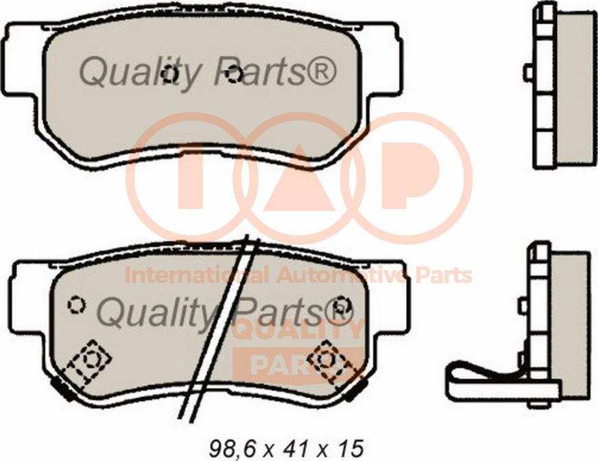 IAP QUALITY PARTS 704-21089G - Гальмівні колодки, дискові гальма avtolavka.club