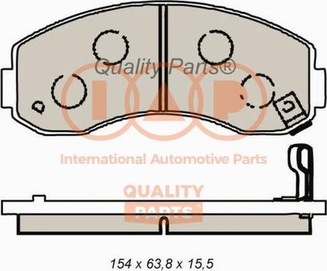 IAP QUALITY PARTS 704-21081X - Гальмівні колодки, дискові гальма avtolavka.club